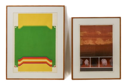 ABRAMS & 1 Other: 2 Abstract Lithographs