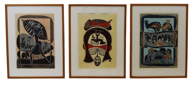 Lucky SIBIYA: "Umabatha" - 3 Woodcuts