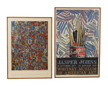 2 Jasper Johns Exhibition Posters