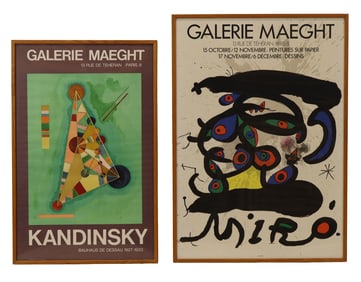 2 Galerie Maeght Posters, Miro & Kandinsky