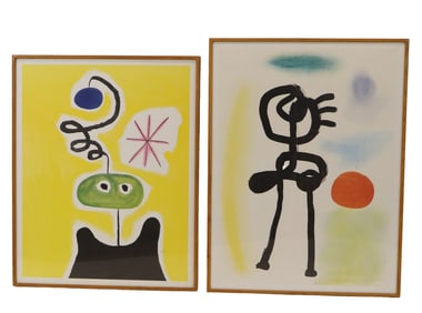 2 Joan Miro Exhibition Posters