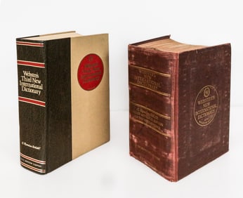 BOOKS: Large Vintage Webster's Int'l Dictionaries,