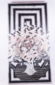Andrew SCHOULTZ: "White Tree" - Mixed Media