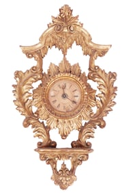 Vintage Giltwood Cartel Clock