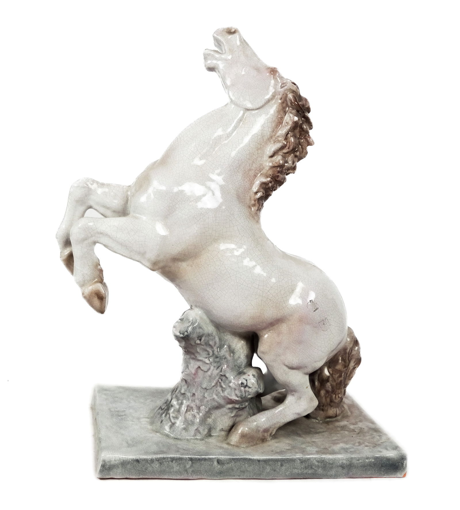 German Ceramic Sculpture Of Rearing Horse (1 of 16)