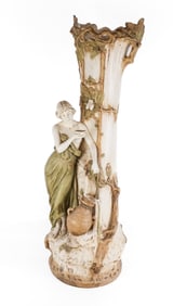 Large Royal Dux Figural Vase