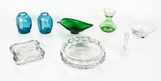 Group of Glass And Crystal Vessels, 8