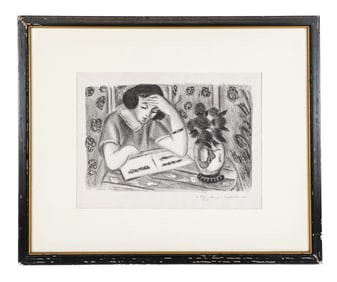 Henri MATISSE: Woman With A Book - Lithograph
