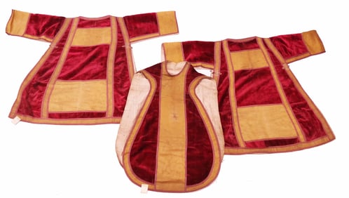 Set of 3 17th C. Continental Velvet Garments