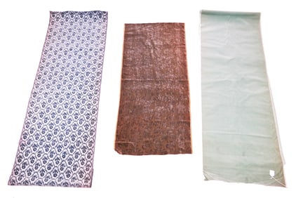 Lot of 3 French Antique Wool Velvets, c. 1920s-30