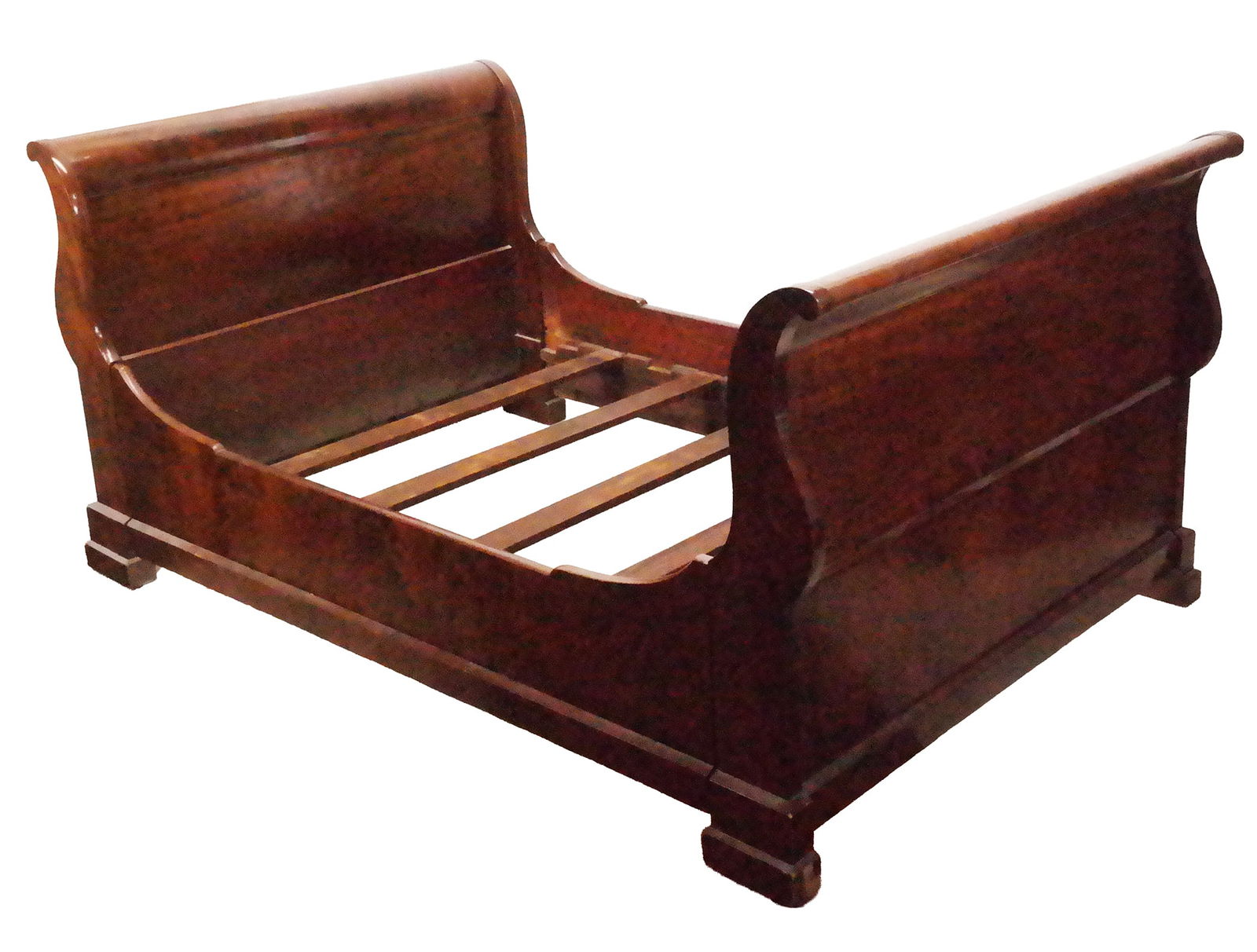 American Empire Mahogany Sleigh Bed (1 of 12)