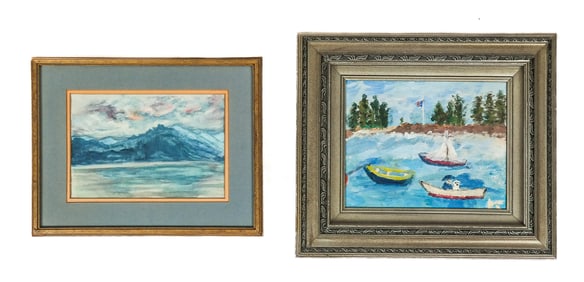 Two Framed Waterscapes