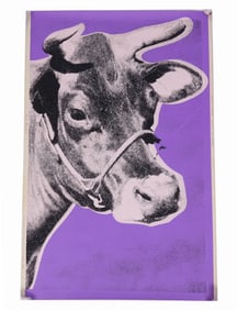 Andy WARHOL Cow on Purple Silkscreen