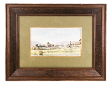 Erich GIESE Watercolor of a Wachau Village