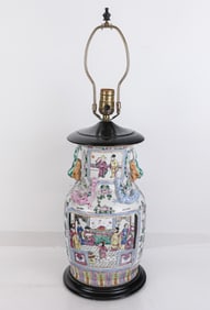 Chinese Famille Rose Vase as a Lamp