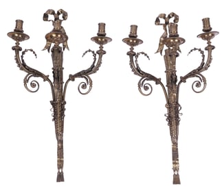 Pair of Louis XVI Bronze Sconces