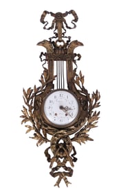 Louis XVI Gilt Bronze Cartel Clock