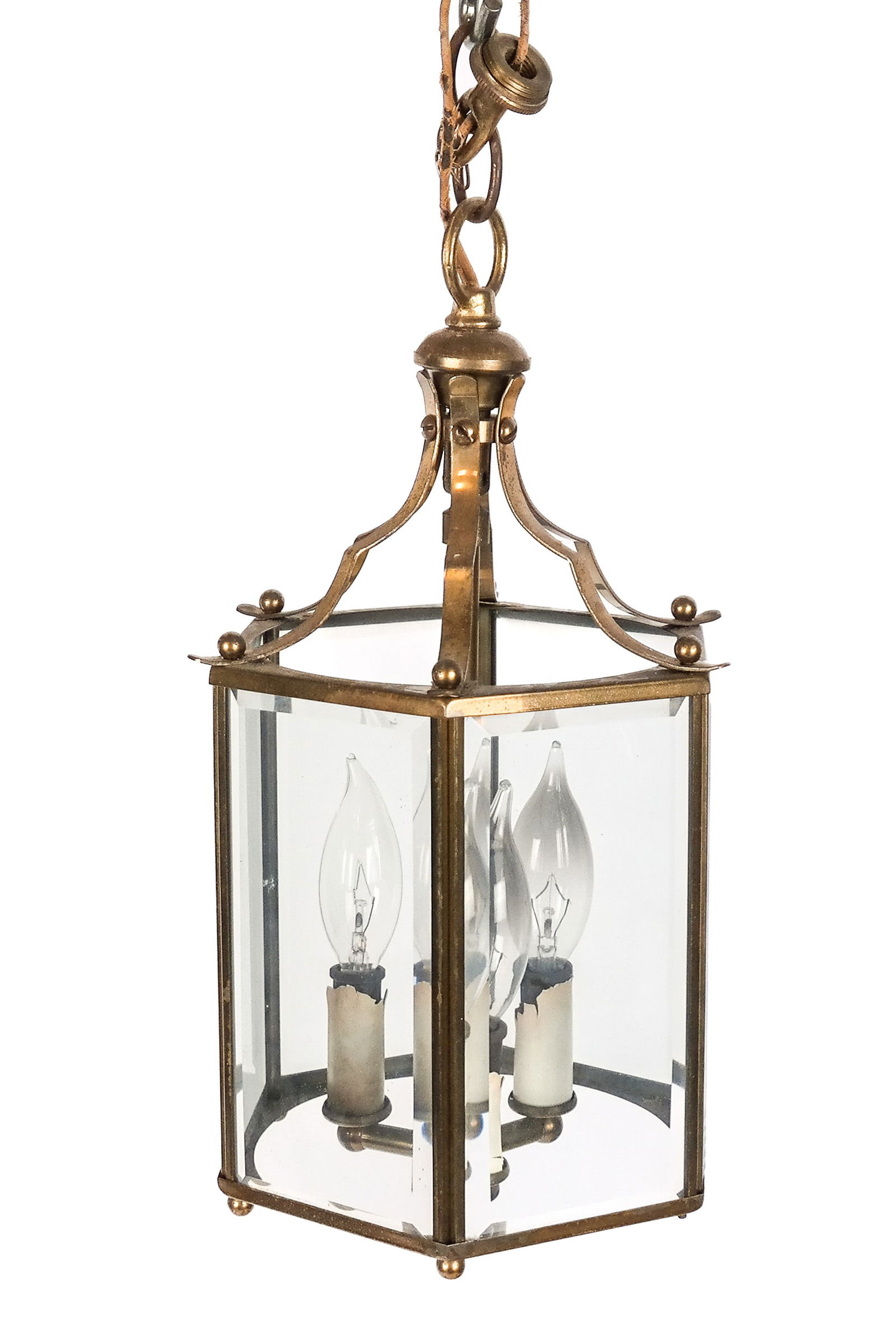Brass and Beveled Glass Lantern (1 of 9)