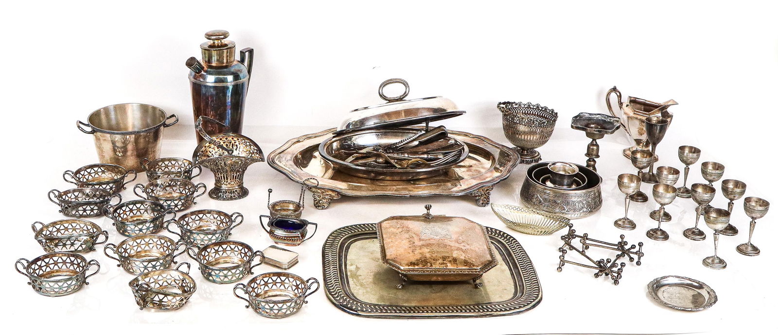 Misc. Group of Silver Plate and Metal Objects, 30+ (1 of 20)