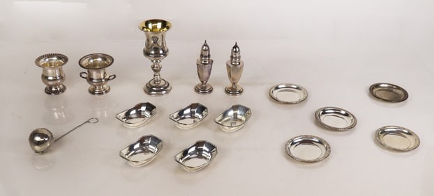 Group of Sterling Silver Tablewares, 17