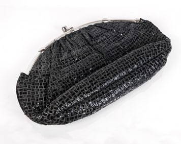 Judith Lieber Woven Python Purse