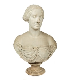 Edward SHEFFIELD BARTHOLOMEW Carved Marble Bust