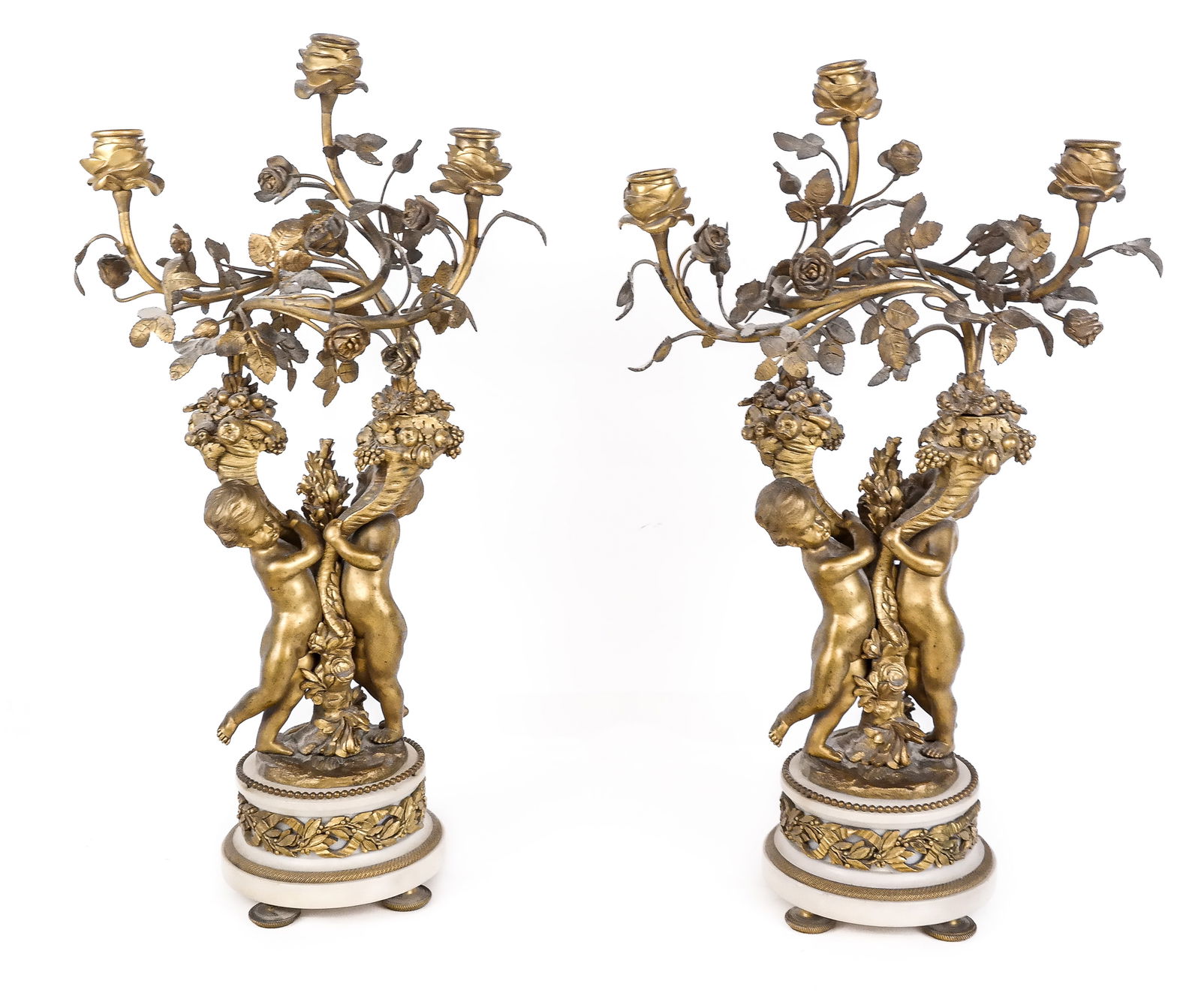 Louis XV Bronze Dore and Marble Garniture, 2 (1 of 14)