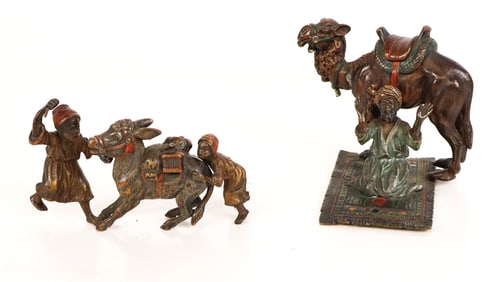 Franz BERGMAN, Orientalist Cold-Painted Bronzes, 2