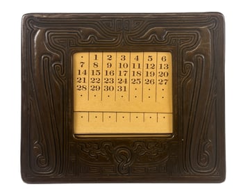 Tiffany Studios "Chinese" Bronze Calendar