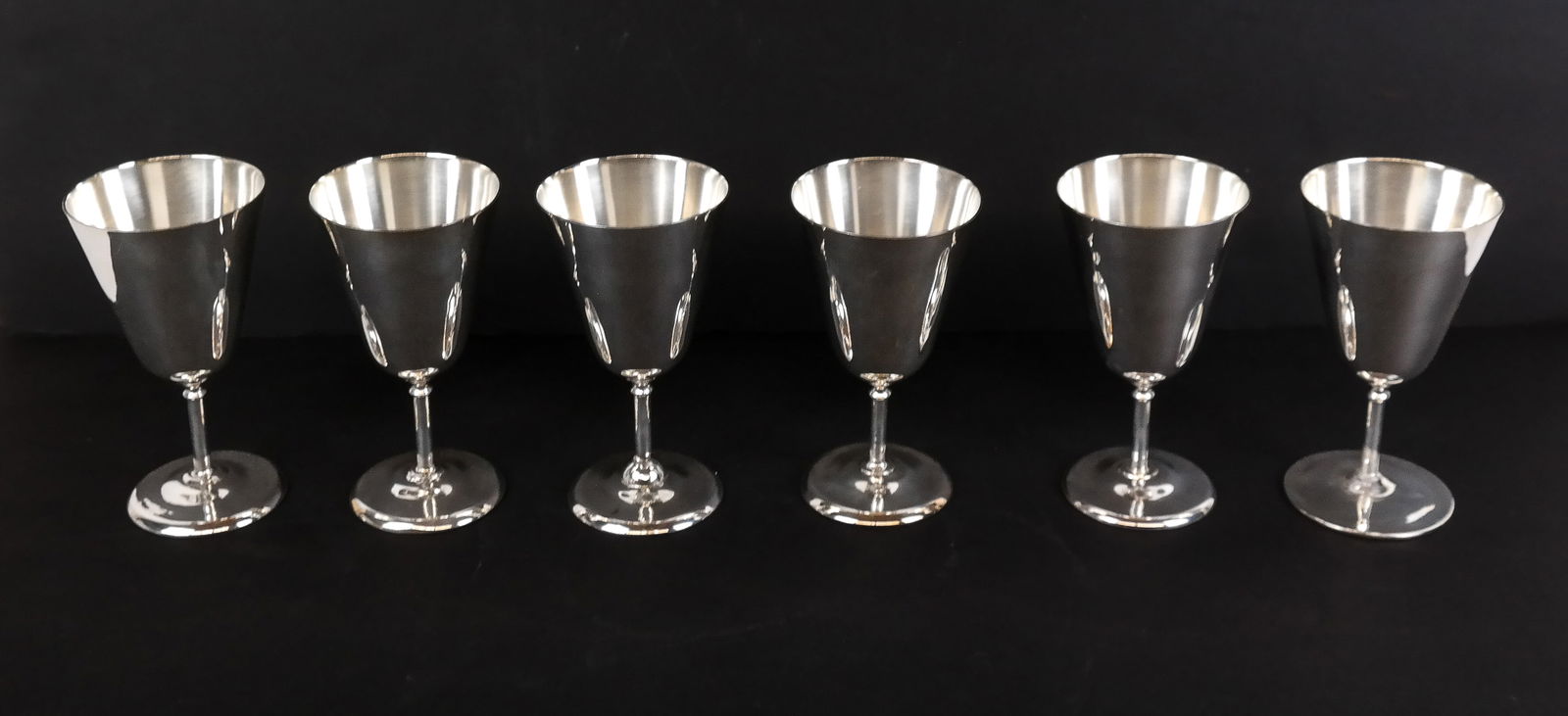 Webster & Company Set of Sterling Silver Goblets, (1 of 10)