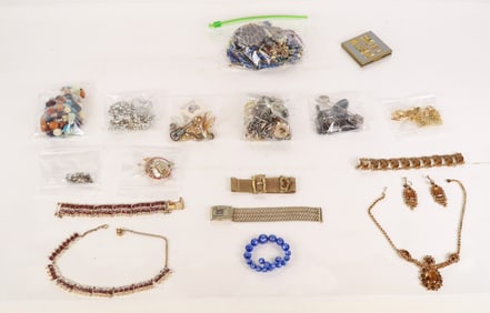 Collection of Costume Jewelry and Fragments