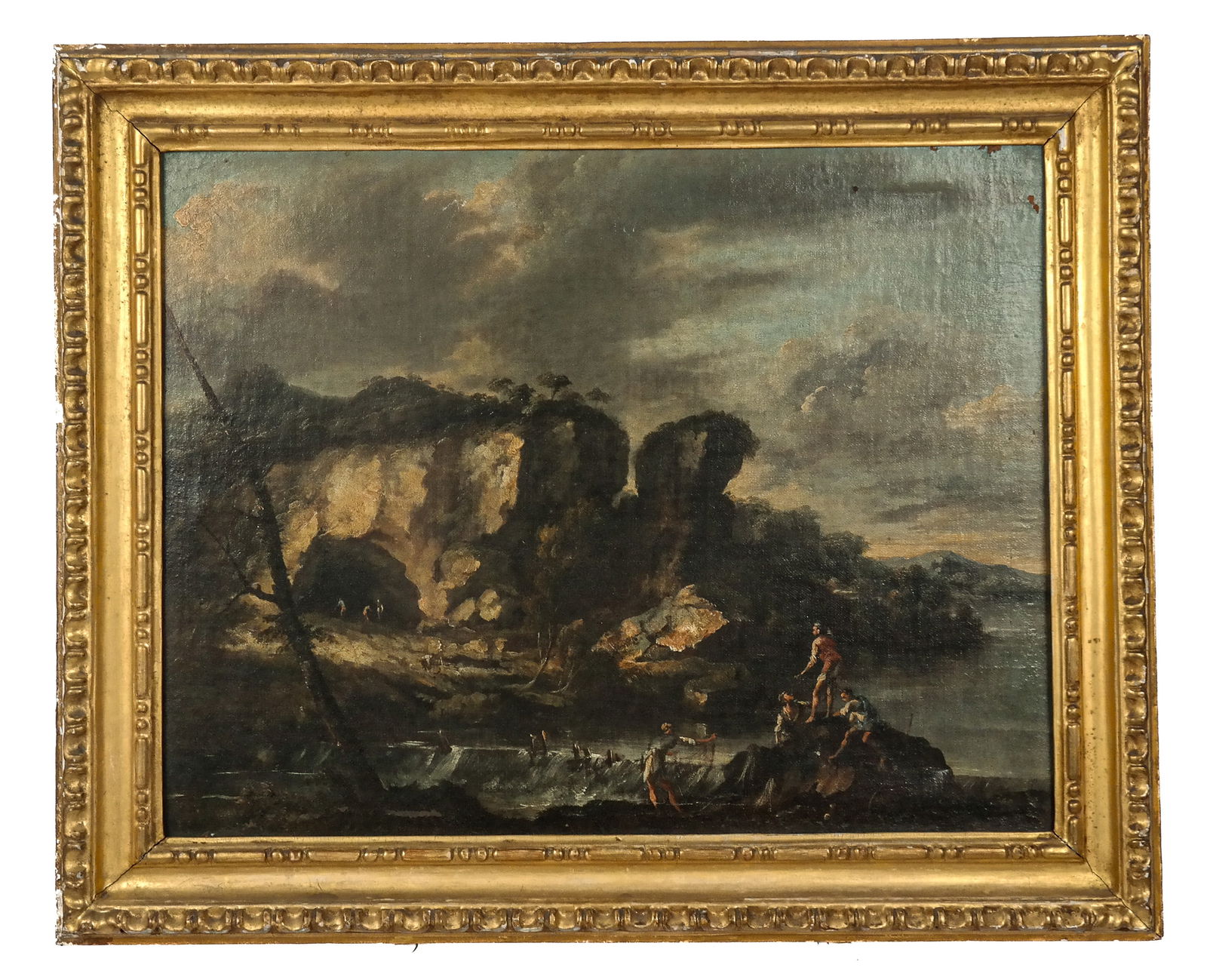 18th-19th C. School: Coastal Scene, Oil On Canvas (1 of 11)
