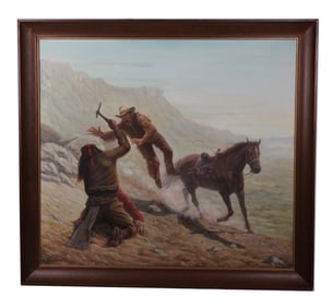 Gregory PERILLO: "Desperate Leap" - Oil On Canvas