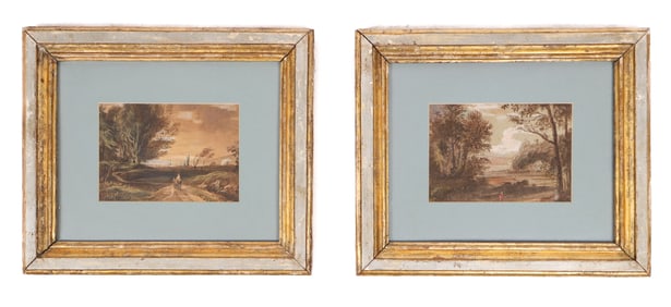 Pair of Mixed Media Paintings