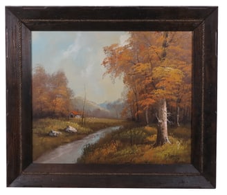 Tony BENDER: Forest Scene - Oil On Canvas