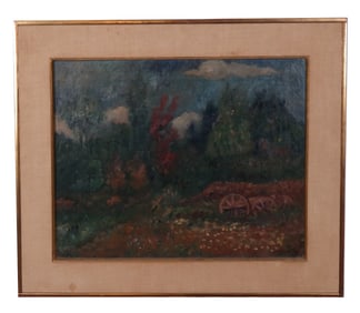 Jean XCERON: Landscape - Oil On Canvas