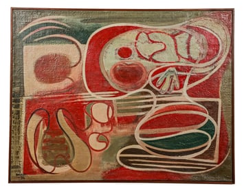 Jean XCERON: "Composition 121" - Oil On Canvas