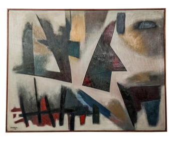 Jean XCERON: "Painting #426" - Oil On Canvas