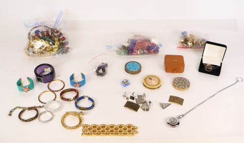 Collection of Assorted Costume Jewelry & Fragments