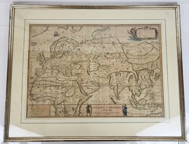 Framed Royal Geographer Antique French Map