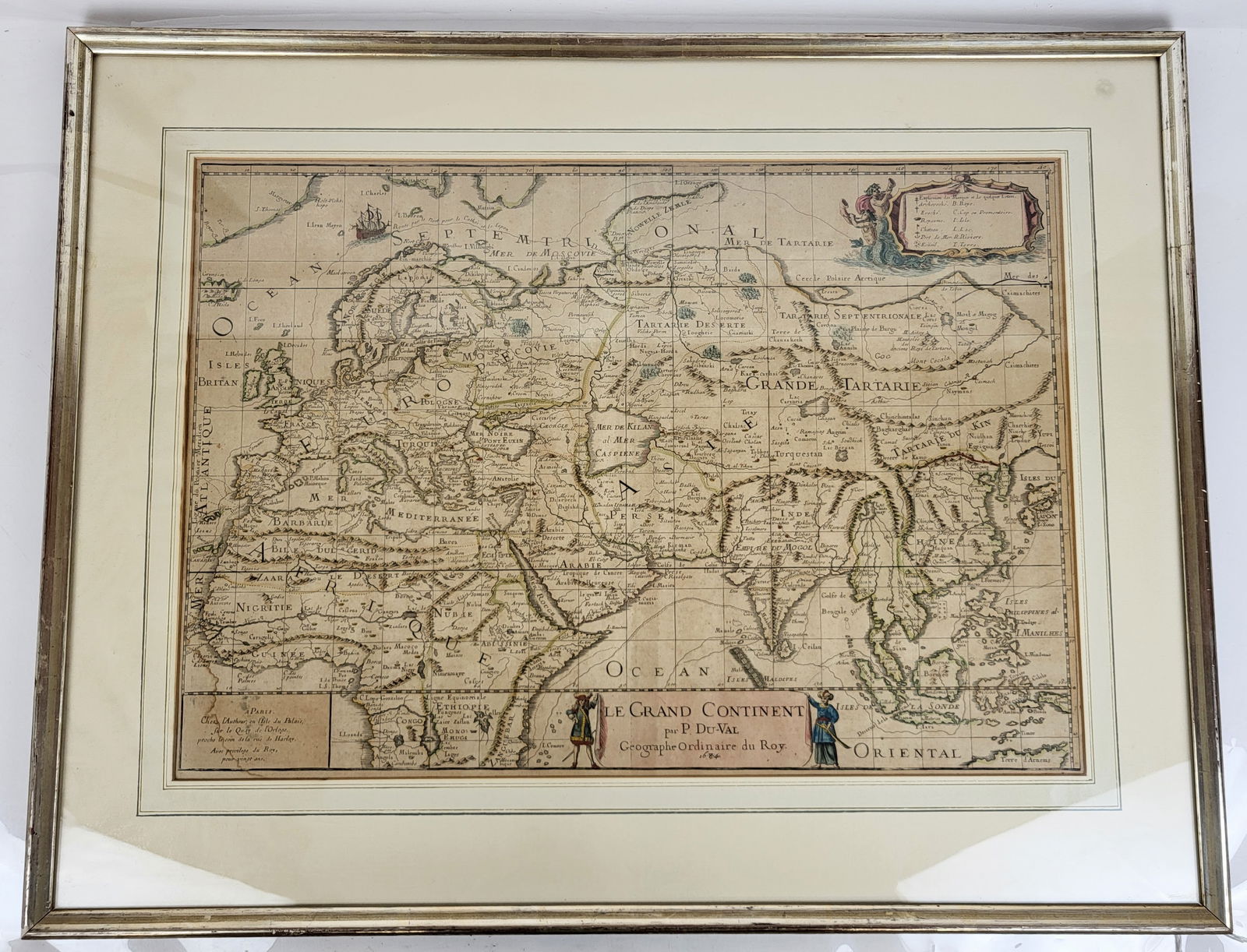 Framed Royal Geographer Antique French Map (1 of 9)