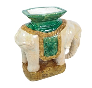 Chinese Porcelain Elephant Garden Seat