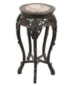 Chinese Marble Inset Tabouret Table