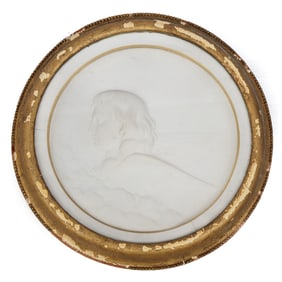 Italian School Large Round Marble Relief