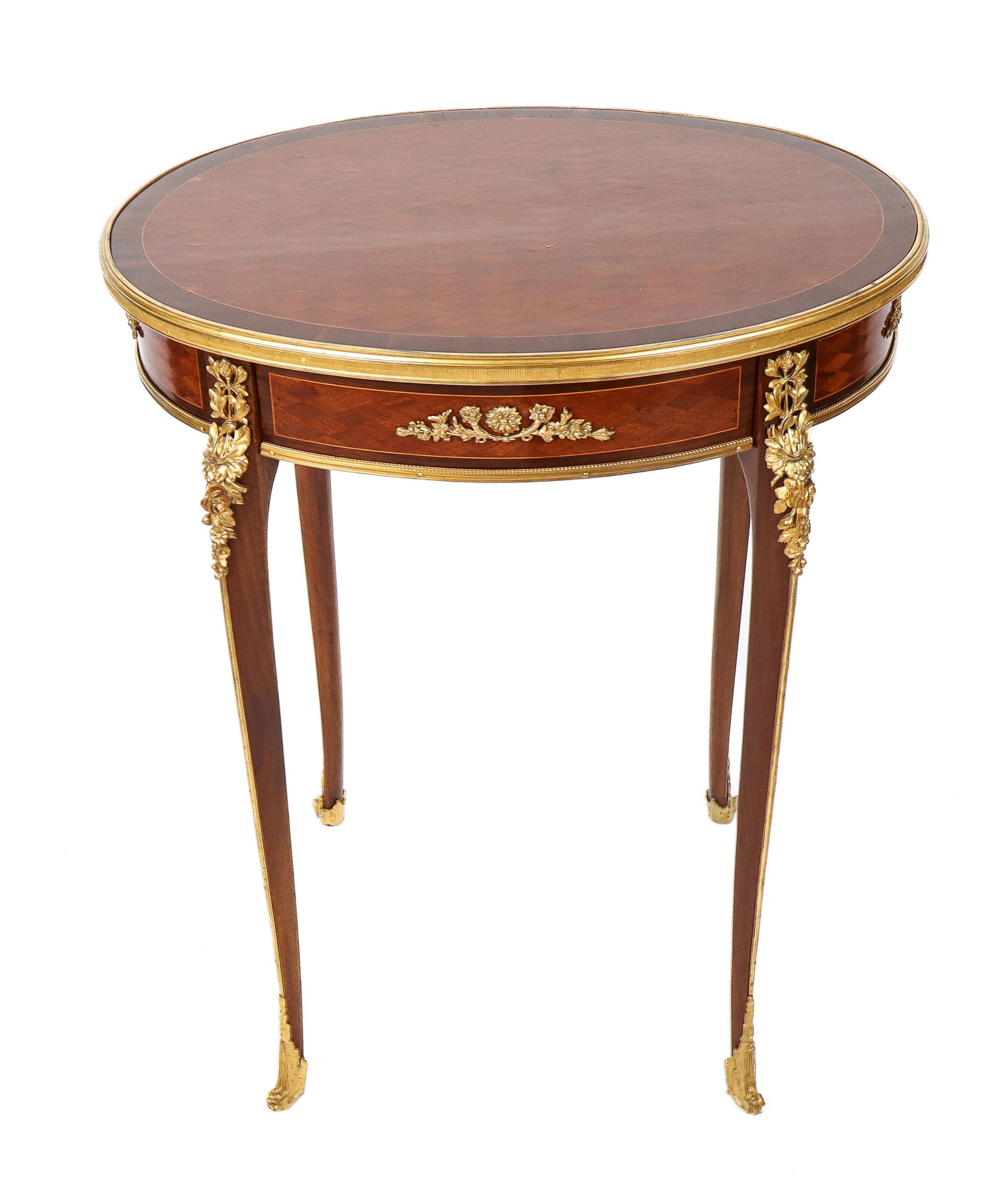 Louis XV Mahogany and Bronze Dore Side Table (1 of 14)