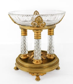 Baccarat Gilt Bronze and Glass Centerpiece