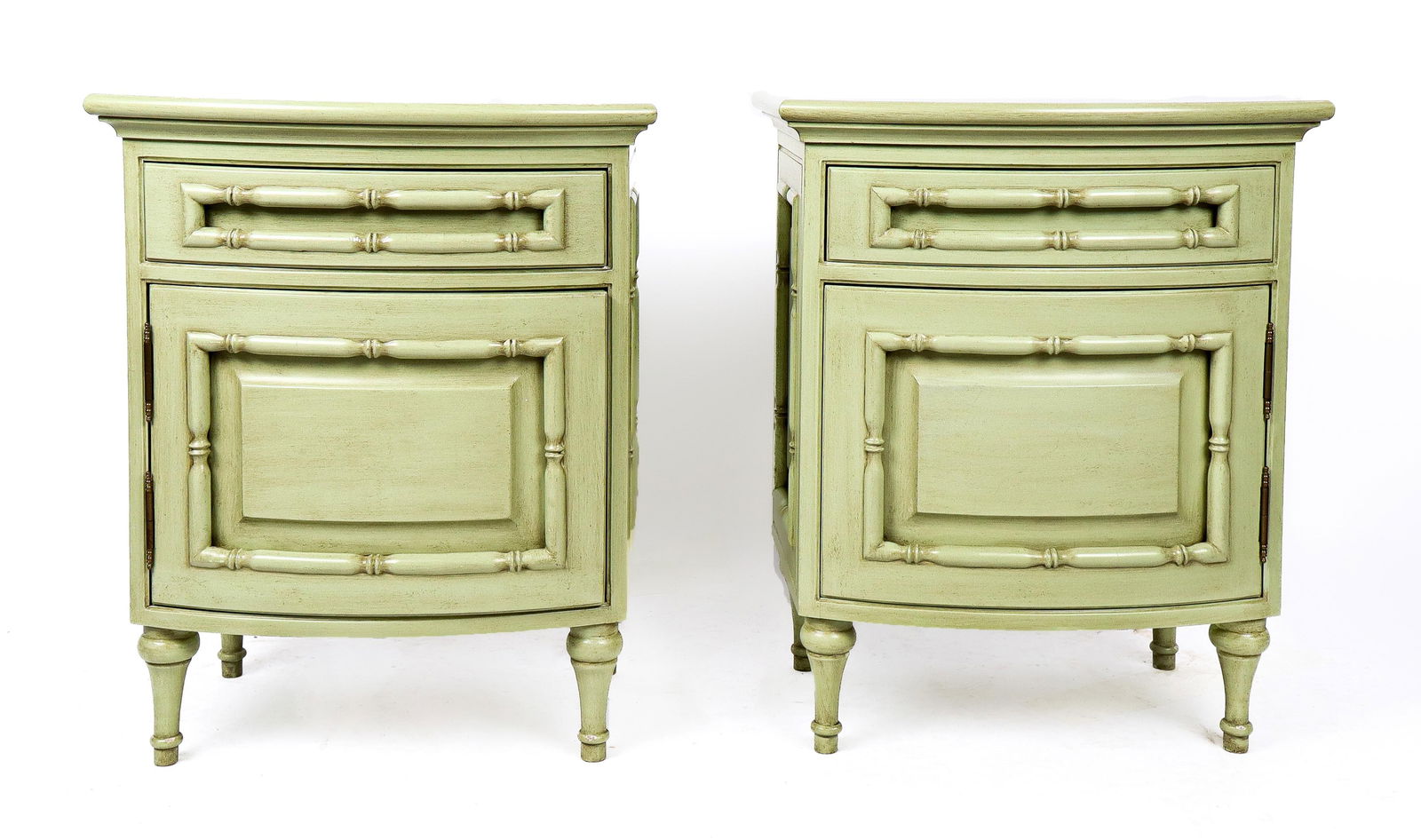 Pair of Painted Faux Bamboo Side/Night Cabinets (1 of 12)