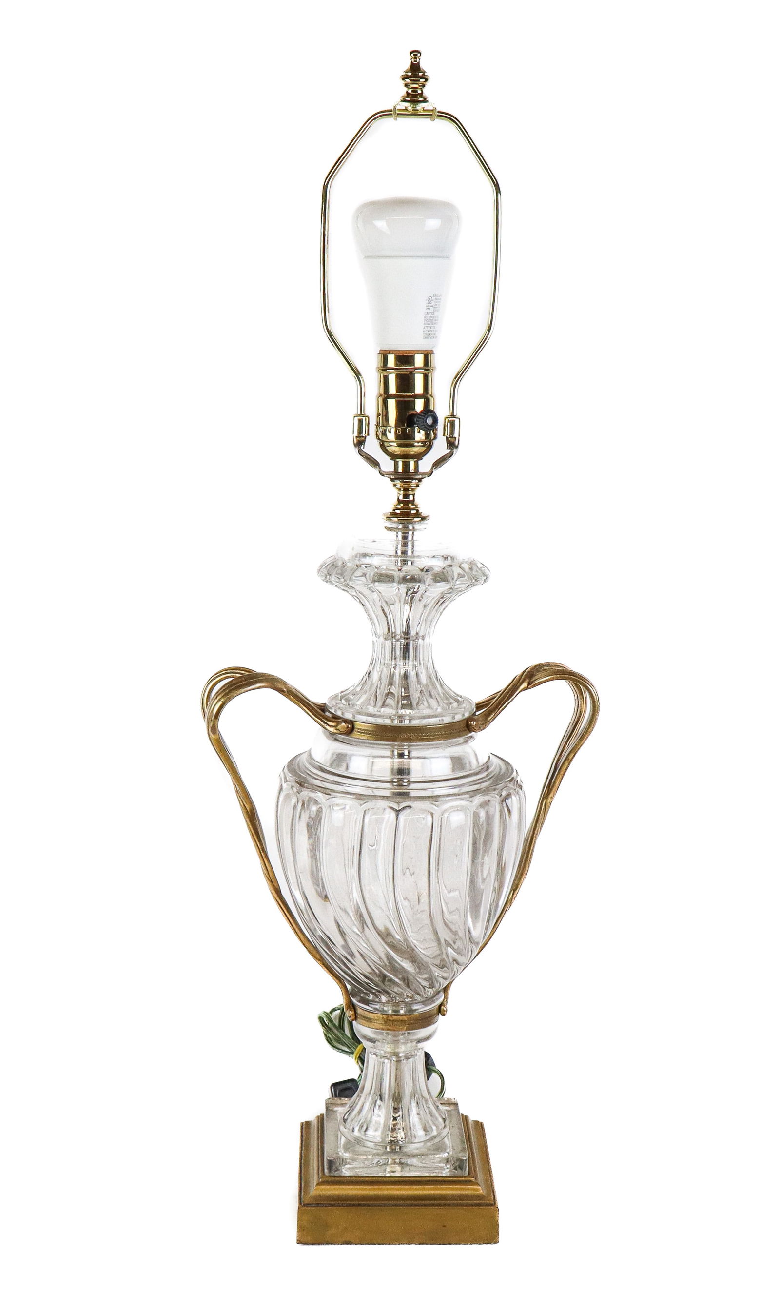 Hollywood Regency Bronze Dore and Crystal Lamp (1 of 6)