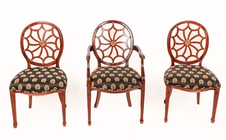 Hepplewhite Mahogany Chairs, 3