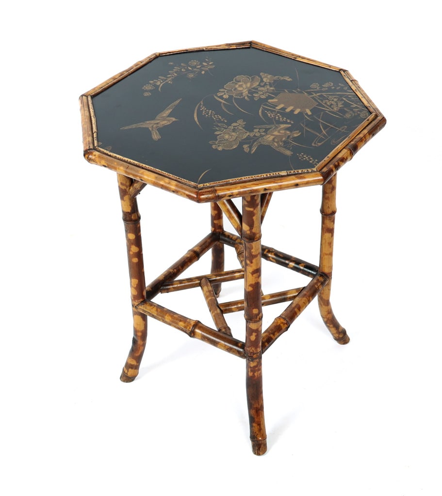 Victorian Burnt Bamboo Side Table (1 of 10)